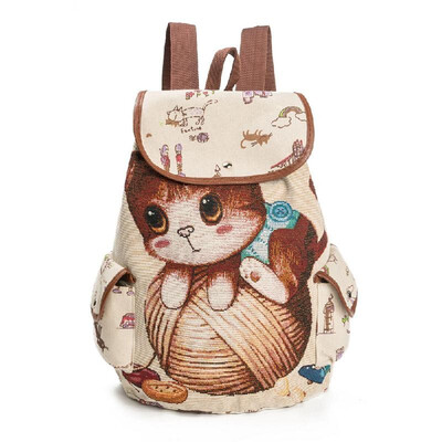 Women Canvas Backpack Cartoon Cat Pattern School Bag Pockets Casual Vintage Bag Travel Ruchsack
Women Canvas Backpack Cartoon Cat Pattern School Bag Pockets Casual Vintage Bag Travel Ruchsack