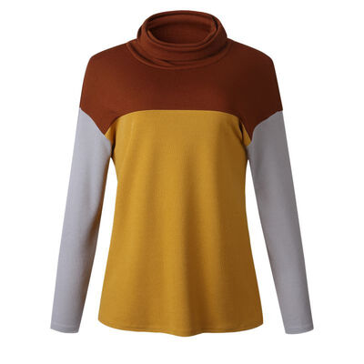 Women Autumn Winter Turtleneck Knitted Sweater Fashion Patchwork Long-Sleeved Loose Sweaters Female Casual Bottom Tops 2019
Women Autumn Winter Turtleneck Knitted Sweater Fashion Patchwork Long-Sleeved Loose Sweaters Female Casual Bottom Tops 2019