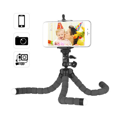 Flexible Sponge Octopus Tripod Stand Holder with Smartphone Clip 14 Inch Screw 360 Degree Rotation for iPhone Huawei Samsung GoPr
Flexible Sponge Octopus Tripod Stand Holder with Smartphone Clip 14 Inch Screw 360 Degree Rotation for iPhone Huawei Samsung GoPr