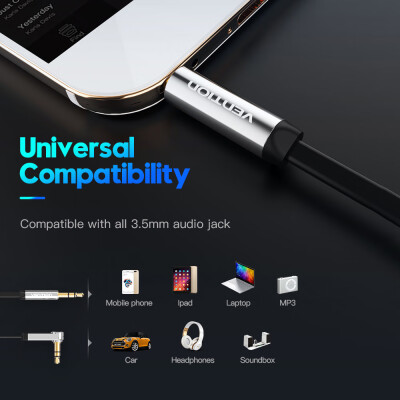 VENTION 35mm Male to Male Audio Cable 90 Degree Right Angle AUX Audio Adapter Gold-plated Stereo Audio Jack for Car Smartphone He
VENTION 35mm Male to Male Audio Cable 90 Degree Right Angle AUX Audio Adapter Gold-plated Stereo Audio Jack for Car Smartphone He