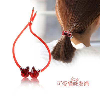 Youjia UPLUS cute cat crystal age reduction adjustable head rope pomegranate red bracelet hair ring dual-use hair rope hair band Japanese&Korean hair accessories
Youjia UPLUS cute cat crystal age reduction adjustable head rope pomegranate red bracelet hair ring dual-use hair rope hair band Japanese&Korean hair accessories