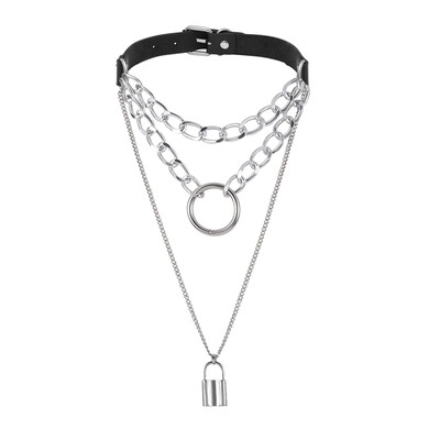 PU Punk Multi Layer Big Statement Multiple Lock Sequins Necklaces for Women Simple Style Night Club Jewelry Femme Bijoux Colar
PU Punk Multi Layer Big Statement Multiple Lock Sequins Necklaces for Women Simple Style Night Club Jewelry Femme Bijoux Colar