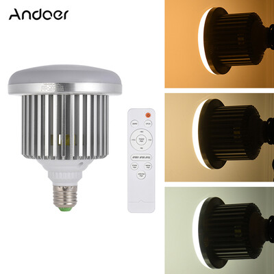 Andoer E27 50W LED Bulb Lamp Adjustable Brightness & Color Temperature 3200K5600K with Remote Control Studio Photo Video Light AC
Andoer E27 50W LED Bulb Lamp Adjustable Brightness & Color Temperature 3200K5600K with Remote Control Studio Photo Video Light AC