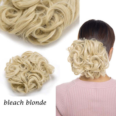 Women Comb Clip In Curly Hair Piece Chignon Updo Hairpiece Extension Hair Bunignons