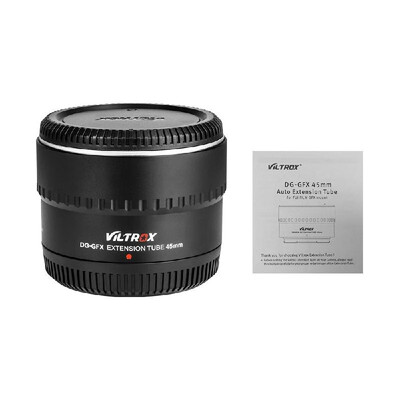 Viltrox DG-GFX 45mm Automatic Electronic Macro Extension Tube Adapter Ring Metal Electrical Contacts Support TTL Auto Focus AF AE
Viltrox DG-GFX 45mm Automatic Electronic Macro Extension Tube Adapter Ring Metal Electrical Contacts Support TTL Auto Focus AF AE