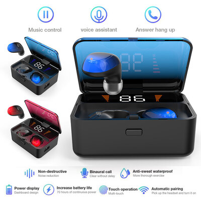 ES01 TWS Bluetooth Earphones 50 9D Stereo Wireless Earphones Gaming Headset IPX7 Waterproof LED Smart Power
ES01 TWS Bluetooth Earphones 50 9D Stereo Wireless Earphones Gaming Headset IPX7 Waterproof LED Smart Power