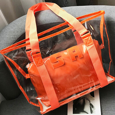 Tailored Womens Fashion Transparent Shoulder Bag Solid Color Handbag Large Capacity Bag
Tailored Womens Fashion Transparent Shoulder Bag Solid Color Handbag Large Capacity Bag