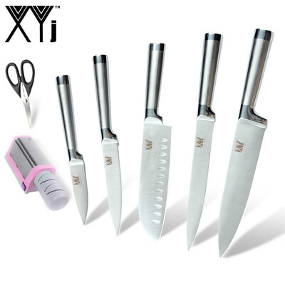XYj Kitchen Knives Stainless Steel 8" 7" 5" 35" Kitchen Knife And pink Electric Knife Sharpener Scissor
XYj Kitchen Knives Stainless Steel 8" 7" 5" 35" Kitchen Knife And pink Electric Knife Sharpener Scissor