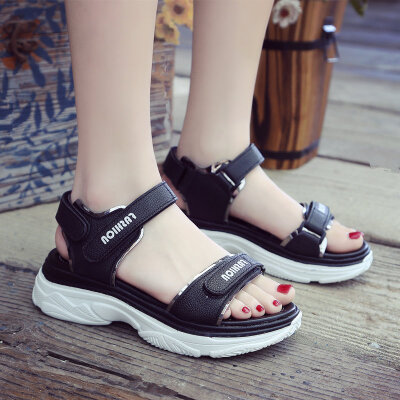 Sandals women summer 2018 beach shoes hook&loop flat Korean version of Joker leisure sports students simple tide
Sandals women summer 2018 beach shoes hook&loop flat Korean version of Joker leisure sports students simple tide