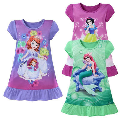 3-10Y Cartoon Baby Girls Mermaid Short Sleeve Princess Dress Kids Summer Party Dress 
3-10Y Cartoon Baby Girls Mermaid Short Sleeve Princess Dress Kids Summer Party Dress