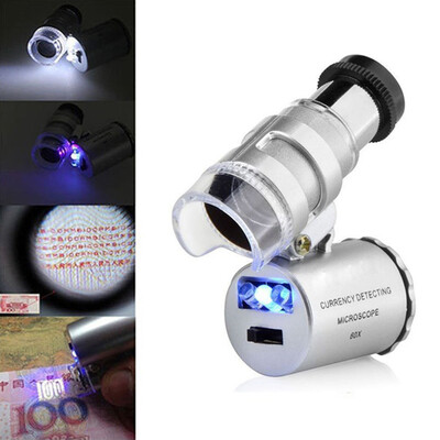 〖Follure〗Mini 60x Microscope Magnifying with LED UV Light Pocket Jewelry Magnifier Jeweler Loupe
〖Follure〗Mini 60x Microscope Magnifying with LED UV Light Pocket Jewelry Magnifier Jeweler Loupe