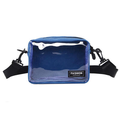 Canvas Transparent PVC Casual Crossbody Bags Boys Girls Korean Shoulder Bag