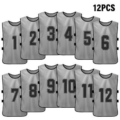 12 PCS Kids Football Pinnies Quick Drying Soccer Jerseys Youth Sports Scrimmage Basketball Team Training Numbered Bibs Practice
12 PCS Kids Football Pinnies Quick Drying Soccer Jerseys Youth Sports Scrimmage Basketball Team Training Numbered Bibs Practice