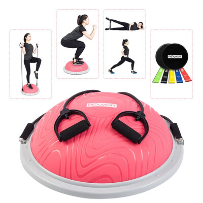 Ktaxon 236" Upgraded Exercise Ball Yoga Balance Hemisphere Trainer with Resistance Band Exercise Loop Pump & Core Slider
Ktaxon 236" Upgraded Exercise Ball Yoga Balance Hemisphere Trainer with Resistance Band Exercise Loop Pump & Core Slider