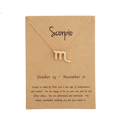 12 Constellation Pendant Necklace Zodiac Sign Necklace Birthday Gifts Message Card for Women Girl
12 Constellation Pendant Necklace Zodiac Sign Necklace Birthday Gifts Message Card for Women Girl