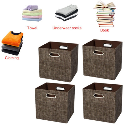Siaonvr 4Pcs Fashion Linen Cotton Foldable Storage Ottoman Locker Fabric Toy Storage Box
Siaonvr 4Pcs Fashion Linen Cotton Foldable Storage Ottoman Locker Fabric Toy Storage Box