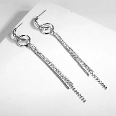 New Fashion Golden Silver Plated Dangle Hanging Black Rhinestone Long Drop Earrings For Women Jewelry brincos bijoux
New Fashion Golden Silver Plated Dangle Hanging Black Rhinestone Long Drop Earrings For Women Jewelry brincos bijoux