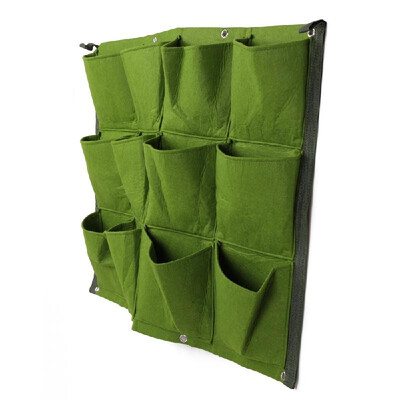 Garden Grow Bag Pockets Vertical Planter Wall-mounted PE Gardening Flower Hanging Felt Planting Bag Indoor Garden Growing Pot 12 p
Garden Grow Bag Pockets Vertical Planter Wall-mounted PE Gardening Flower Hanging Felt Planting Bag Indoor Garden Growing Pot 12 p