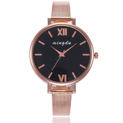 Luxury Women Watch Large Dial Rose Gold Mesh Band Stainless Steel Quartz Wristwatch Ladies Female Minimalist Black Watches
Luxury Women Watch Large Dial Rose Gold Mesh Band Stainless Steel Quartz Wristwatch Ladies Female Minimalist Black Watches