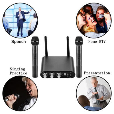 Greensen K38 Dual Wireless Bluetooth Karaoke Portable Microphone with Receiver Box for Home KTV Training
Greensen K38 Dual Wireless Bluetooth Karaoke Portable Microphone with Receiver Box for Home KTV Training