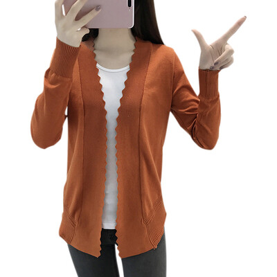 Women Casual All-match Knitted Cardigan Long Sleeves Jacket V-neck Loose Sunscreen Top
Women Casual All-match Knitted Cardigan Long Sleeves Jacket V-neck Loose Sunscreen Top