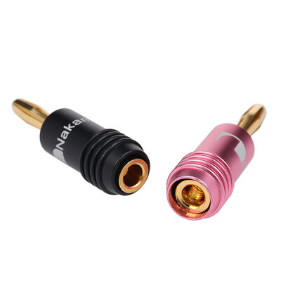 Banana Plugs Black & Pink Jack 24K Gold-Plated Connectors Amplifier Plug for Speaker Connector Wires
Banana Plugs Black & Pink Jack 24K Gold-Plated Connectors Amplifier Plug for Speaker Connector Wires