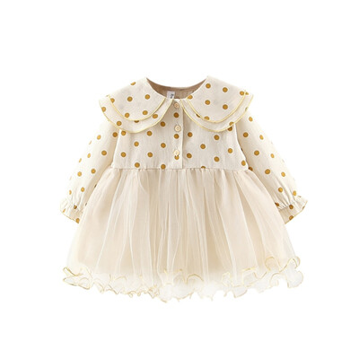 Spring Autumn Fashion Teenage Girl Long Sleeve Dress Baby Girl Polka Dot Mesh Dress Girls Age 1-3Y Party Casual Dresses
Spring Autumn Fashion Teenage Girl Long Sleeve Dress Baby Girl Polka Dot Mesh Dress Girls Age 1-3Y Party Casual Dresses