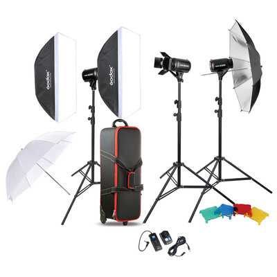 Godox Professional Photography Photo Studio Speedlite Lighting Lamp Kit Set with 3 300W Studio Flash Strobe Light Stand Softbo
Godox Professional Photography Photo Studio Speedlite Lighting Lamp Kit Set with 3 300W Studio Flash Strobe Light Stand Softbo