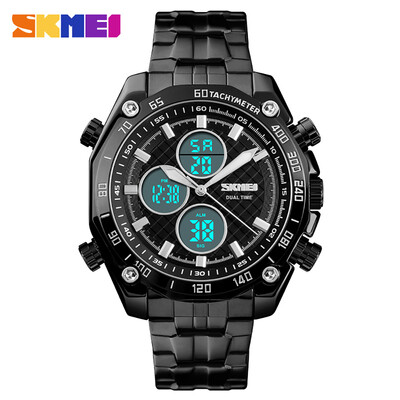SKMEI 1302 Men Quartz 2 Time Chrono Watches Stopwatch Analog Digital Display Wristwatch 3ATM Waterproof Fashion Casual Backlight
SKMEI 1302 Men Quartz 2 Time Chrono Watches Stopwatch Analog Digital Display Wristwatch 3ATM Waterproof Fashion Casual Backlight