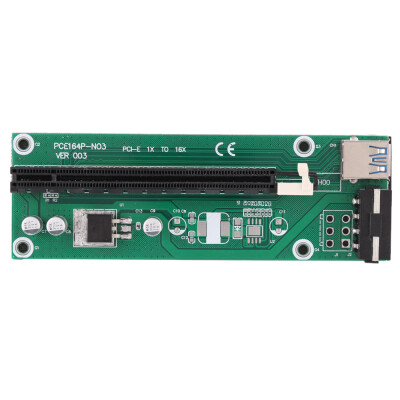 USB 30 PCI-E PCI Express 1x to 16x Extender Riser Board Card Adapter with SATA Power Cable & USB Cable
USB 30 PCI-E PCI Express 1x to 16x Extender Riser Board Card Adapter with SATA Power Cable & USB Cable