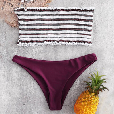 Saidsome 2PC Women Sexy Swimwear Bikini Suit Stripe Push-Up Padded Bathing Beachwear
Saidsome 2PC Women Sexy Swimwear Bikini Suit Stripe Push-Up Padded Bathing Beachwear