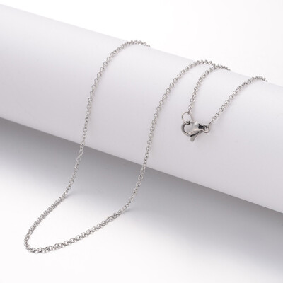 304 Stainless Steel Necklace Making Cable Chains with Lobster Clasps Stainless Steel Color 1772"450mm 15mm
304 Stainless Steel Necklace Making Cable Chains with Lobster Clasps Stainless Steel Color 1772"450mm 15mm