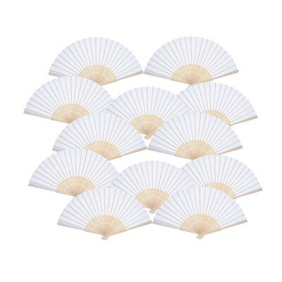 〖Follure〗12 Pack Hand Held Fans White Paper fan Bamboo Folding Fans Handheld Folded Fan
〖Follure〗12 Pack Hand Held Fans White Paper fan Bamboo Folding Fans Handheld Folded Fan