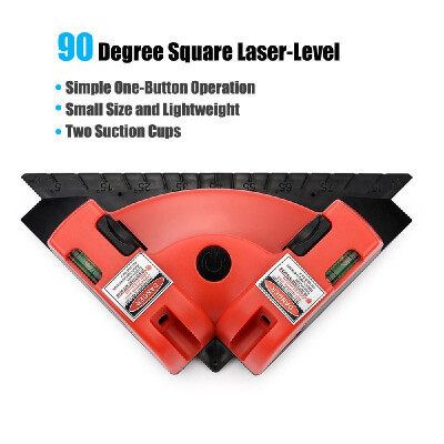90 Degree Square Laser-Level Mini Horizontal & Vertical Laser-Line Projection Square Laser-Level Meter with Two Suction Cups
90 Degree Square Laser-Level Mini Horizontal & Vertical Laser-Line Projection Square Laser-Level Meter with Two Suction Cups