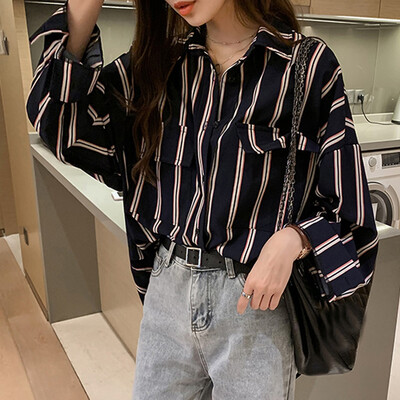 Starmoon Fashion Women Top Stripe Printing Shirt Long Sleeve Lapel Casual Loose Blouse
Starmoon Fashion Women Top Stripe Printing Shirt Long Sleeve Lapel Casual Loose Blouse
