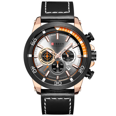 CURREN 8310 Men\s Watch Six-pin Calendar Leather Waterproof