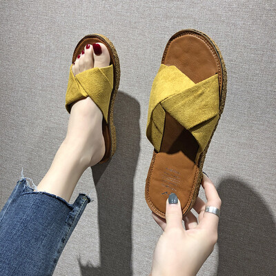 Slippers for women wearing summer 100-pack Korean version of soft-soled sandal slippers with one-word slippers
Slippers for women wearing summer 100-pack Korean version of soft-soled sandal slippers with one-word slippers
