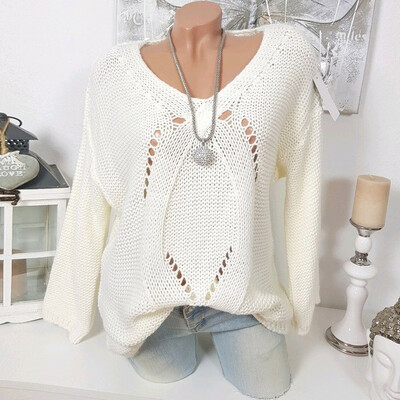 Tailored Women Casual Solid O-Neck Knitted Hollow out Long Sleeve Sweater Top Blouse
Tailored Women Casual Solid O-Neck Knitted Hollow out Long Sleeve Sweater Top Blouse