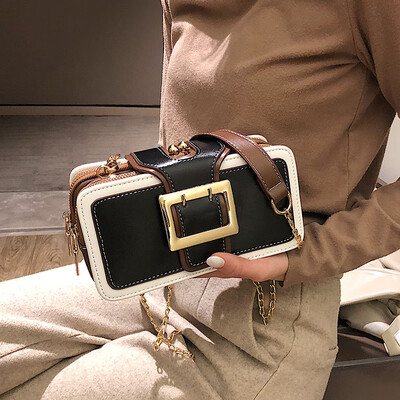Qiao Bani 2019 new Korean chic fashion street shoot trend hit color double pull small square bag shoulder diagonal female bag
Qiao Bani 2019 new Korean chic fashion street shoot trend hit color double pull small square bag shoulder diagonal female bag