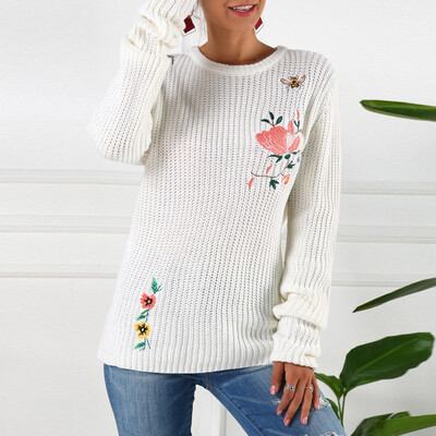 Tailored Women O Neck Solid Long Sleeve Embroidery Knitted Sweaters Casual Blouse Tops
Tailored Women O Neck Solid Long Sleeve Embroidery Knitted Sweaters Casual Blouse Tops