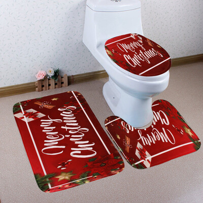 Toponeto 3PCS Christmas Bathroom Non-Slip Pedestal Rug Lid Toilet Cover Bath Mat Set
Toponeto 3PCS Christmas Bathroom Non-Slip Pedestal Rug Lid Toilet Cover Bath Mat Set
