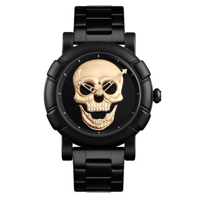 SKMEI 9178 Mens Watch Skull Quartz Watch Stainless Steel Male Water Resistant Wristwatch
SKMEI 9178 Mens Watch Skull Quartz Watch Stainless Steel Male Water Resistant Wristwatch