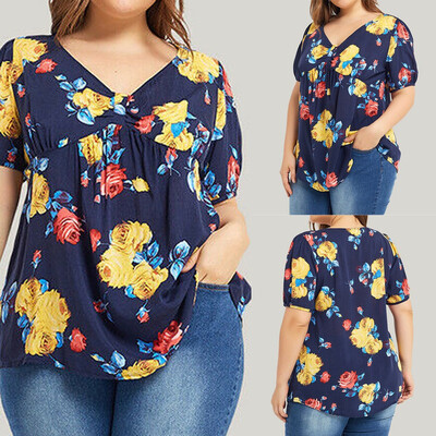 Starmoon Fashion Women Summer Casual Plus Size V-Neck Print Short Sleeve T-shirt Tops
Starmoon Fashion Women Summer Casual Plus Size V-Neck Print Short Sleeve T-shirt Tops