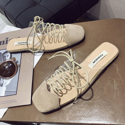 Spring Fashion Transparent Rubber Square Head Lace Slippers Women Fashion Personality Flat-soled Muller Slippers Tide
Spring Fashion Transparent Rubber Square Head Lace Slippers Women Fashion Personality Flat-soled Muller Slippers Tide