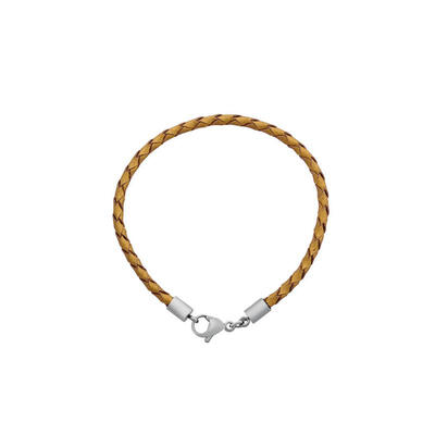Braided Leather Cord Bracelet Makings with 316 Stainless Steel Lobster Claw Clasps Goldenrod 130x3mm
Braided Leather Cord Bracelet Makings with 316 Stainless Steel Lobster Claw Clasps Goldenrod 130x3mm