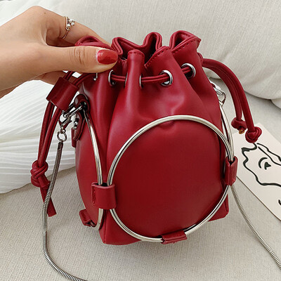 Summer ring bag ladies 2019 new fashion trend Joker shoulder slung bucket bag summer