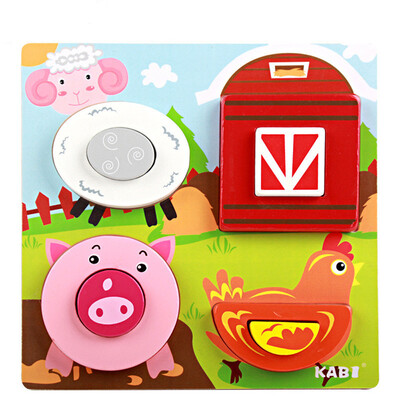 Gotoamei 1PC Wooden Puzzle Educational Developmental Baby Kids Training Toy A