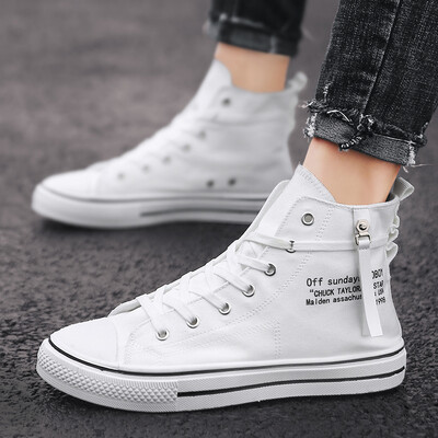 Mens shoes autumn Korean version of the trend of mens high-top canvas shoes mens wild shoes Gaobang white shoes tide shoes
Mens shoes autumn Korean version of the trend of mens high-top canvas shoes mens wild shoes Gaobang white shoes tide shoes