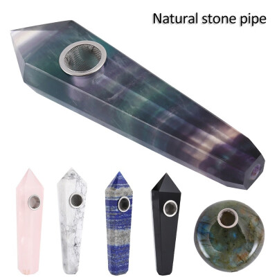 6Six Style Pipe Natural Quartz Crystal Healing Fluorite Wand Stone Point w Carb Hole Smoking Pipe
6Six Style Pipe Natural Quartz Crystal Healing Fluorite Wand Stone Point w Carb Hole Smoking Pipe