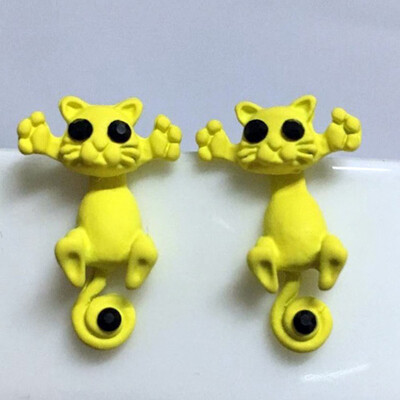 2 Pairs2019 Womens Earrings Ladies Colorful Animal Crazy Kitten Puncture Stud Earrings WomenS Cute Cat Ear Studs
2 Pairs2019 Womens Earrings Ladies Colorful Animal Crazy Kitten Puncture Stud Earrings WomenS Cute Cat Ear Studs